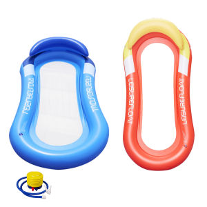 Portable Inflatable Air Mattress for Swimming Pool - Foldable & Inflatable PVC with Pump
