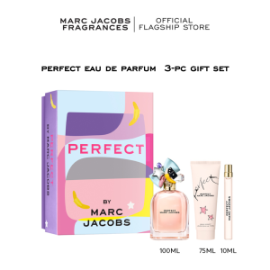 MARC JACOBS FRAGRANCES Perfect Eau de Parfum 3-pc Gift Set (Marc Jacobs  Perfect Eau de Parfum 100ml + Perfect Eau de Parfum Body Lotion 75ml + Perfect Eau de Parfum Pen Spray 10ml)