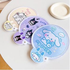 SANRIO พัดมือถือ ลายการ์ตูนอนิเมะ Hello Kitty My Melody Kuromi Cinnamoroll น่ารัก แบบพกพา เหมาะกับของขวัญ สําหรับครัวเรือน