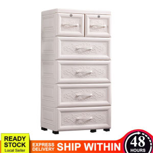 Storage Cabinets Drawer Units5 Tier Plastic Drawer Storage Organizer Cabinet for Bedroom Bathroom Entryway Living Room White