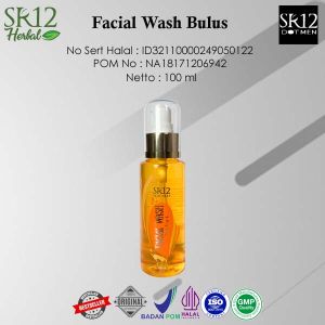 Facial Wash With Bulus SR12 Membersihkan kulit wajah dari kotoran  minyak berlebih dan sisa make up. Mengandung minyak bulus yg membantu merawat kulit wajah lebih bersih segar dan tetap sehat.