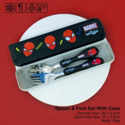[Ready Stock] Smiggle 2pc Kids Cutlery Set Stainless Steel Children Spoon & Fork Set Kanak-Kanak Sudu Garpu