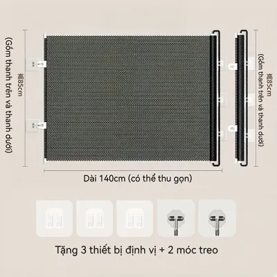 【FORESIGHT】Hàng Rào An Toàn Cho Thú Cưng Moorpet Thanh Chắn Cửa Thu Gọn Ngăn Trẻ Em Thú Cưng Chắn Hành Lang Cầu Thang Dễ Lắp Đặt