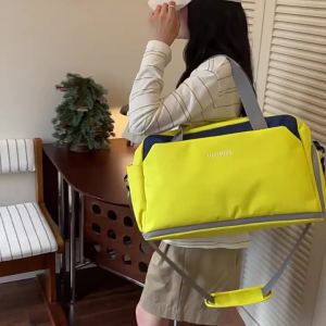 Large-capacity travel bag hand-held short-trip luggage bag simple shoulder sports yoga boarding fitness bag