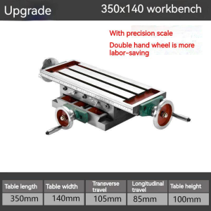 Heavy duty precision drilling and milling cross worktable multifunctional guide rail hand cranked small cast iron drag board slide table