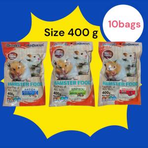 PetHeng เพ็ทเฮง อาหารแฮมสเตอร์ เดอร์เมาร์ท เจอร์บิว  ขนาด 400 กรัม10ถุงแถม3ถุง (เลือกสูตรได้)