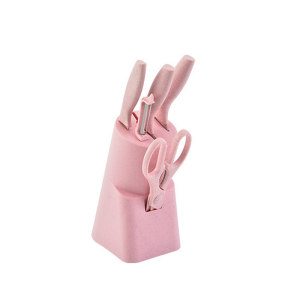 ชุดมีด 6ชิ้น ชุดมีดทำครัว ชุดมีดพาสเทล มีดปลอกผลไม้ มีดเขียง ชุดมีดครัว ชุดมีดครัวสแตนเลส ชุดมีดสีพาสเทล เคลือบสีมาการอง