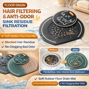 Cartoon Floor Drain Cover Multifunctional 2-in-1 Anti-Insect Floor Drain Odor-Proof Mat Hair Catcher Stopper Kitchen Bathroom Filter Strainer