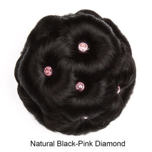 STARGOODS Hair Bun Donut Synthetic Hair Bun Flower Ring Bun Bride Hairpiece Curly Chignon Stylish Fake Hair Nine Flowers Hair Women
