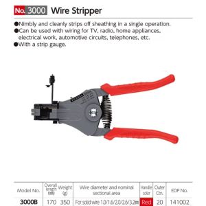 Vessel Wire Stripper Tang Potong Kupas Kabel 0.5 - 5.5 mm No.3000A/B/C/D/F/G Alat Pemotong Pengupas