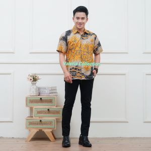 Outfit Couple Baju batik Pasangan Atasan Kemeja Pria Dress Cewek Lengan Pendek Baju Couple Bareng Ayank
