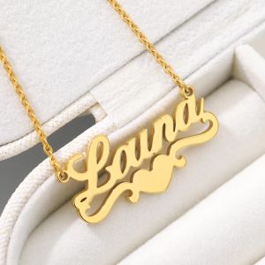 KALUNG INISIAL HURUF LAPIS EMAS BEBAS REQUEST TERBARU & TERMURAH Rantai Dan Liontin Nama Kalung Terjangkau Dan Stylish - Lazada