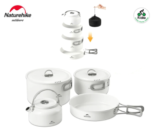 Bộ nồi nhôm tráng men chống dính 4-7 người Naturehike CNK2450CF013