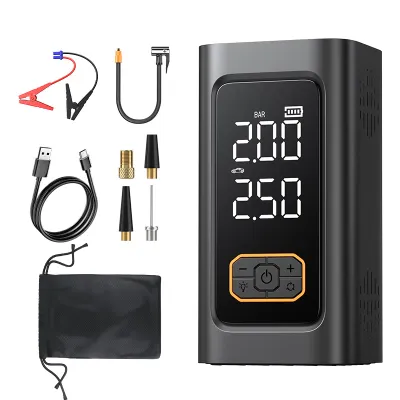 4 in 1 Car Jump Starter Emergency Power Bank Air pump Digital Electronic Compressor Jump starter Portable For Vehicle