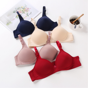 OK Bra Korean Style Womens Thin Gather Push-up Bra Without Steel Ring Comfortable Small Size Underwear