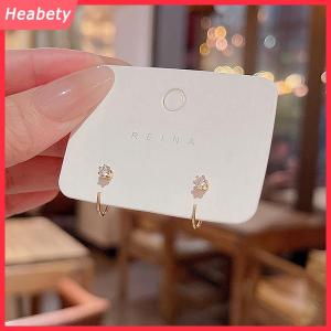 Heabety 1 cặp khuyên tai nụ pha lê cho nữ trang sức thời trang Hàn Quốc phụ kiện khuyên tai thanh lịch dành cho tiệc tùng