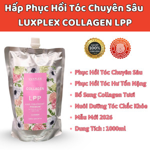 Hấp phục hồi tóc chuyên sâu LUXPLEX COLLAGEN LPP 1000ml Mẫu Mới mềm mượt tóc (chính hãng)