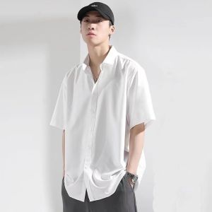 CCC-H  Korean Polo for Men Plain Short Sleeve Shirt Solid Color Casual Top