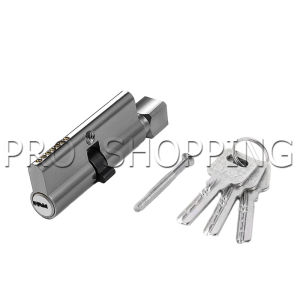 Pro ไส้กุญแจ หัวแม่กุญแจ แบบหางปลาบิด มาพร้อม 3 คีย์ รุ่นมาตราฐาน Door Lock Cylinder