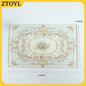 ZTOYL 1 4 cái 1:12 Dollhouse thu nhỏ phong cách cổ Thảm đồ nội thất nhà đồ chơi trang trí mini retro sàn Mat Nhà búp bê phụ kiện