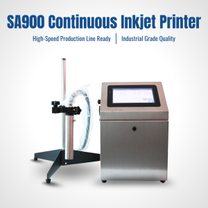 VELCENT TECH SA900 Continuous Inkjet Printer (CIJ) | Industrial Batch Number Expiry Date & Barcode Coding Machine
