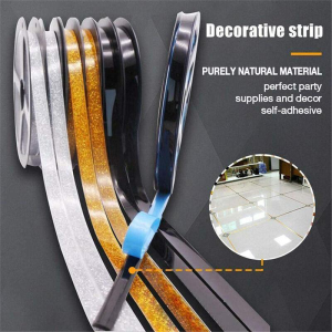 6M Ceramic Tile Mildewproof Gap Tape Self-adhesive Tape Kitchen Waterproof Sticker Bathroom Beautiful Seam Tape Edge Decoration Tile Gap Tape