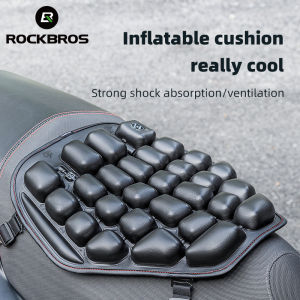 ROCKBROS Motorcycle Seat Cushion Inflatable Shockproof 3D Motorcycle Seat Cover Waterproof Anti-skid Breathable Wear-resistant Motor Shock Absorber