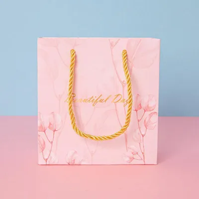 High Quality Marble Printing Gift Paper Bag Premium Thick Shopping Bag Wedding Birthday Snack Goodies Door Gift Bag