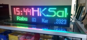 Running Text RGB Full Colour 20x70Cm Wifi P5 Outdoor