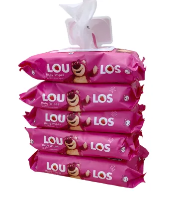 ทิชชูเปียกห่อใหญ่ (แบบ 5แพ็ค / 10 แพ็ค) หมี LOTSO แผ่นใหญ่ ทิชชู่เปียกของเด็ก กระดาษเปียก Baby Wipes ผ้านุ่มชุ่มชื่น