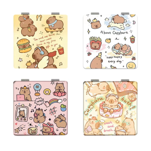 Light weight Double Sided Mirrors Stylish Bear Themed Colorful Pocket Mirrors for Ladies and Kids