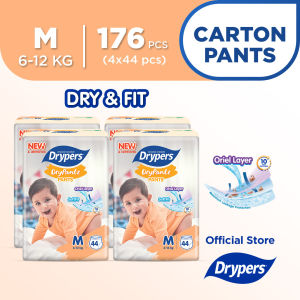 Drypers DryPantz Pants Baby Diaper M (6-12kg) 44sx4 - Carton