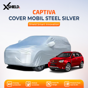 Cover Mobil Chevrolet Captiva Sarung Penutup Mobil Silver Polyester Tebal Anti Panas UV -XSHIELD