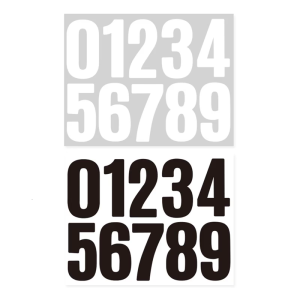10ชิ้น4 "ตัวเลขที่อยู่สะท้อนแสงขนาดใหญ่-ติดสำหรับกล่องจดหมายบ้านประตู-ติดง่าย