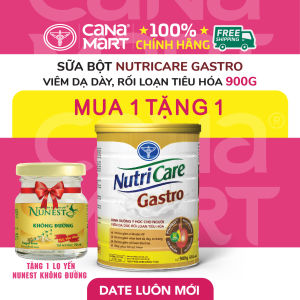 Sữa bột Nutricare Gastro cho người viêm dạ dày rối loạn tiêu hóa (900g)