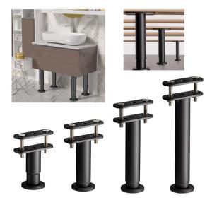 Under Bed Center Support Leg Adjustable Height Bed Support Legs Heavy Duty Bed Risers Replacement Leg with Wider Base