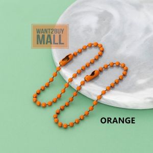 1pcs 2.4x120mm Ball Keychain Label Hand Tag Connector Links Chain Pendeants DIY Jewerlry Making Supplies Murah 彩色铁珠链