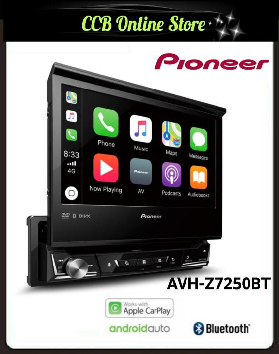 Pioneer AVH-Z7250BT 7" Single Din Dvd with Apple CarPlay® Android Auto ...
