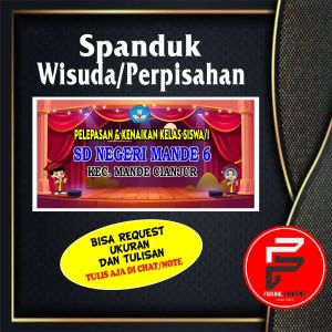 Spanduk Perpisahan / Banner Perpisahan / Spanduk Wisuda / Spanduk Pelepasan TK PAUD KOBER SD SMP ukuran 2 x 1 m
