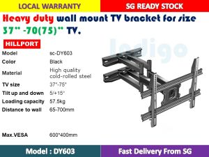 Heavy duty Wall mount tV bracket DY603 37"/43"/55"/65"/75"(SG Ready stock)