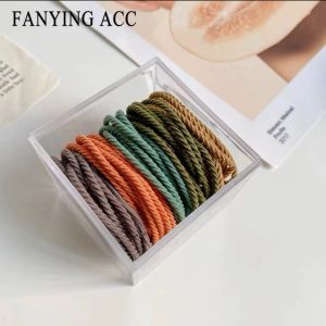50PCS/BOX Hair Ties Rubber Band Scrunchies Elastic Hair Bands Girls Ponytail Holder Hair Accessories