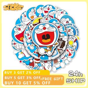 แพ็คสติกเกอร์โดราเอมอน52ชิ้นกันน้ำรูปสติกเกอร์ลายอะนิเมะน่ารักรูปลอกการตกแต่ง DIY ของขวัญสำหรับเด็กๆวัน