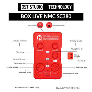 Box Livestream Stereo NMC SC380 - PK Đàm Thoại 2 Chiều. Box Live SC-380 Vừa Hát Live Stream Vừa Sạc Dây Cáp Thu Âm Thanh