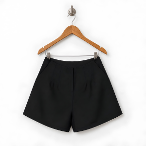 Womens Casual Plain Structure Line Pockets Shorts