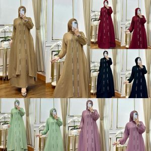 Kinara Dress - Gamis Payet Bahan Cey Airflow Gamis Swarovsky Cey Airflow Gamis Bordir Mewah Murah Baju Muslim Viral Terbaru 2025 Dress Crinkel Airflow Pakaian Muslim Terbaru Pakaian Wanita Dewasa Baju Import Dress Kondangan Dress Wanita Dewasa