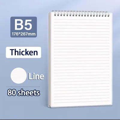160Pages Spring Notebook Flip Up Loose-Leaf Writing Notebook Steno Binder Notebook For Senior High