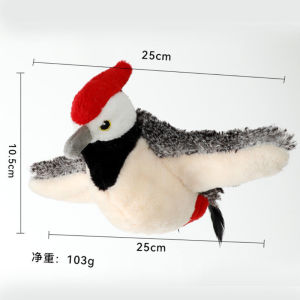 Teekland Pet Interactive Chirping Bird Cat Toys with Flapping Wings No Flying Birds Cats Toy Flying Simulation Electric Sparrow Shaking Pet Toy for Indoor