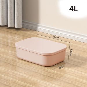 WAPKTY Nhựa Hộp lưu trữ có thể xếp chồng lên nhau Có nắp đậy Chắc chắn Thùng chứa gia đình Tiện lợi Hộp tổ chức bàn Dành cho phòng ngủ gia đình