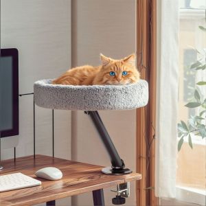 OTYRF SoftComfortable Cat Bed Creative Space Saving Floating Cat Nest Sturdy Multifunction Cat Hammock For Side Table Office Study Room Home
