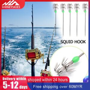 10pcs Double-Layer Umbrella Squid Hooks Cuttlefish Fishing Hook Fishing Tackle